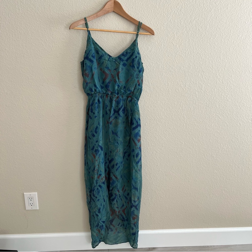 Gypsy Brand Pattered Chiffon Maxi Dress Size M